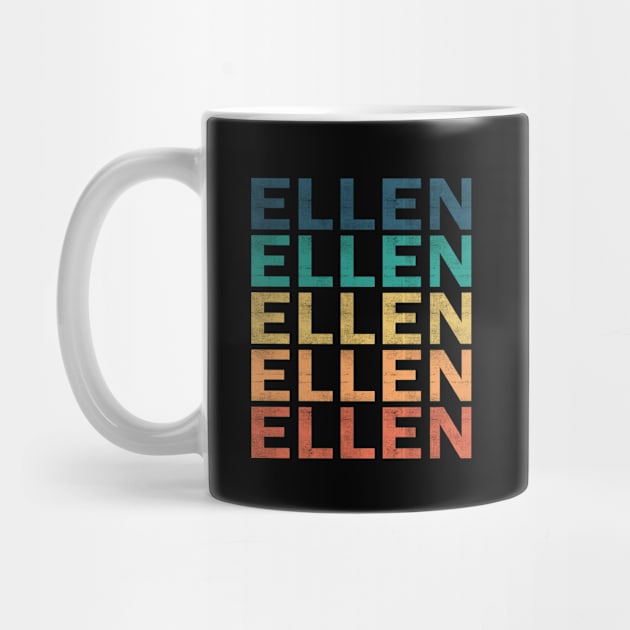 Ellen Name T Shirt - Ellen Vintage Retro Name Gift Item Tee by henrietacharthadfield